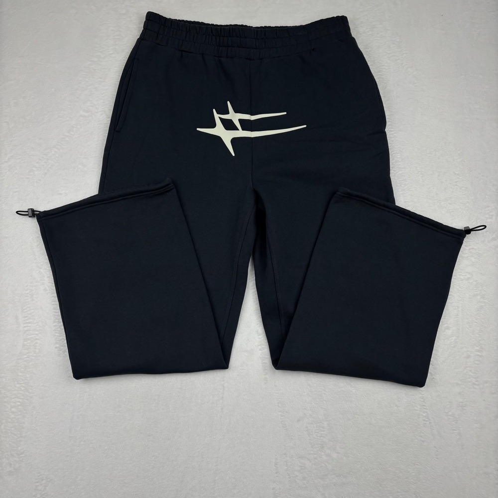 Loiter Mens NYC Streetwear Sweatpants Black Graphic Fleece Joggers XXL